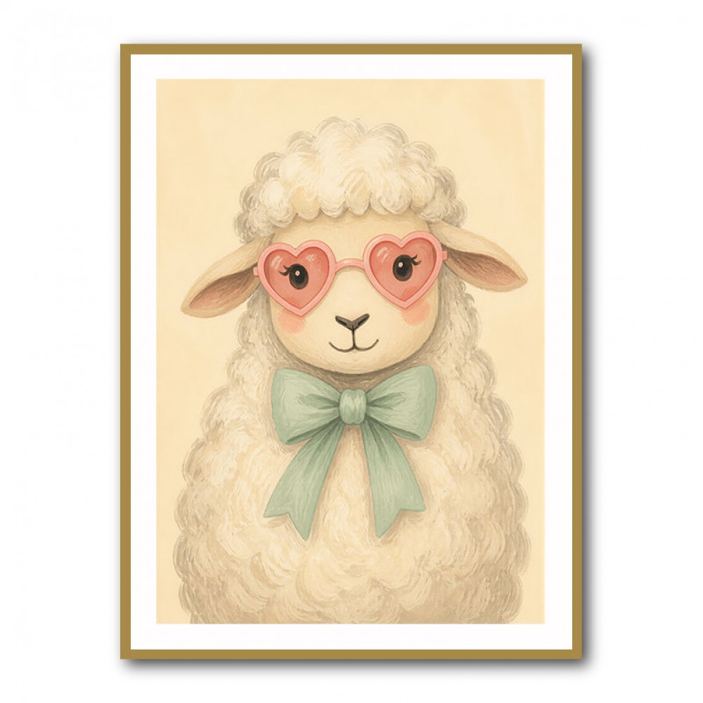 Sheep With Pink Glasses