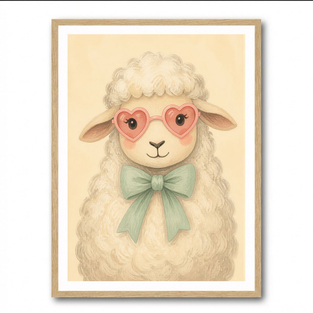 Sheep With Pink Glasses