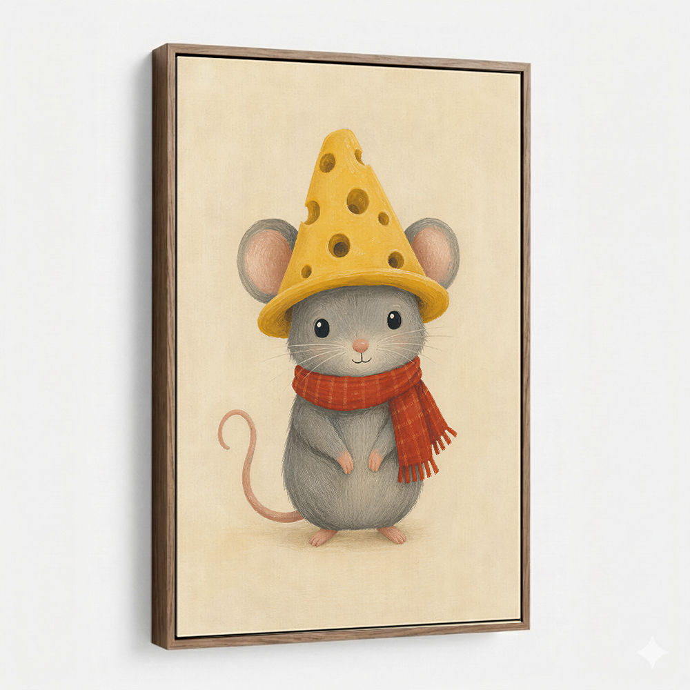 Mouse With Cheese Hat
