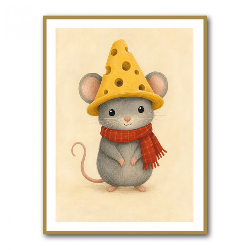 Mouse With Cheese Hat