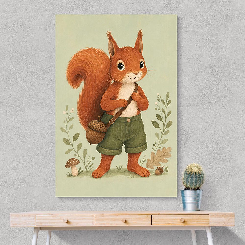 Squirrel With Acorn Bag