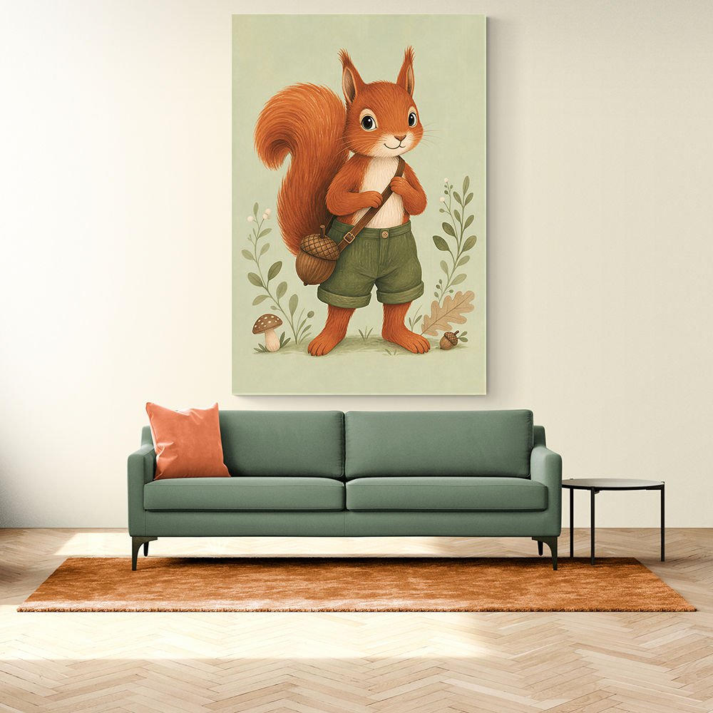 Squirrel With Acorn Bag