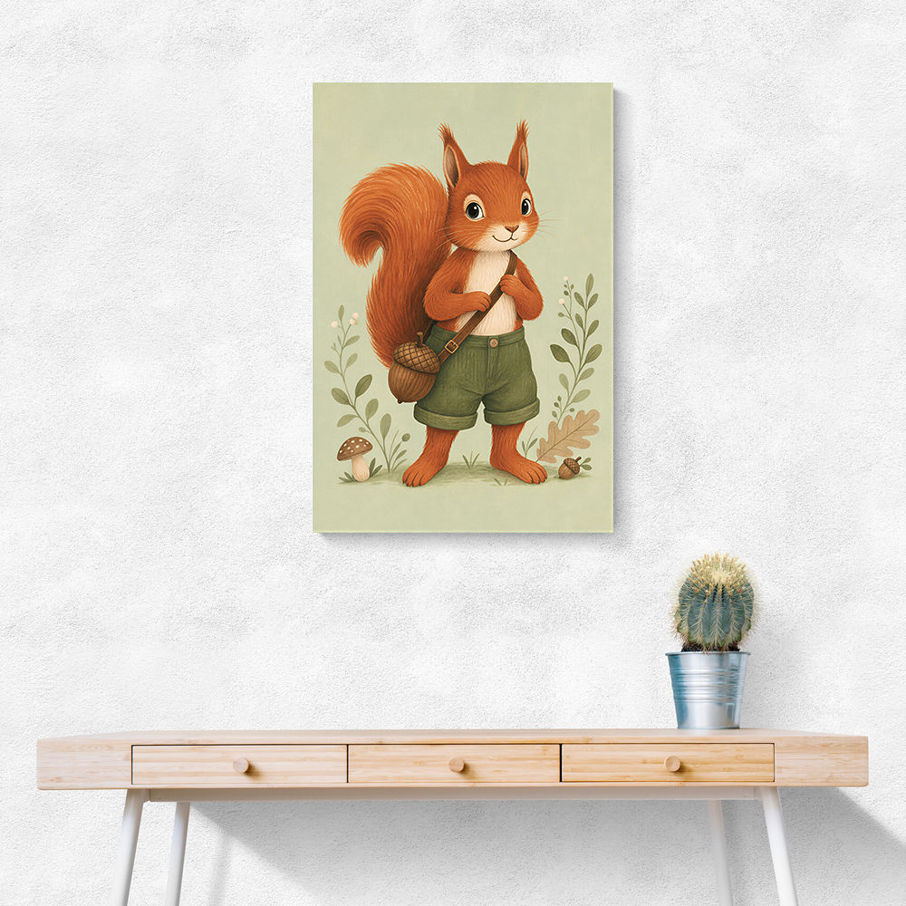 Squirrel With Acorn Bag