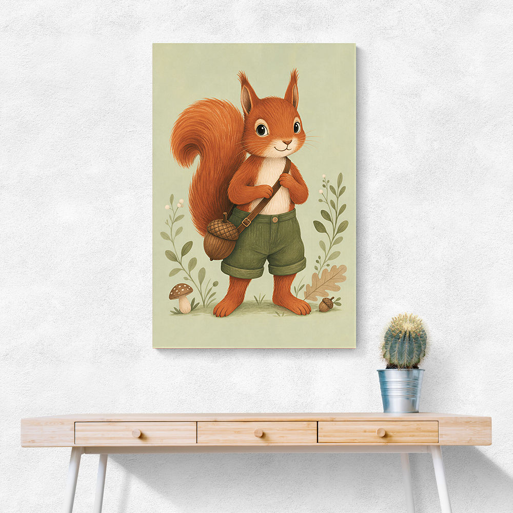 Squirrel With Acorn Bag