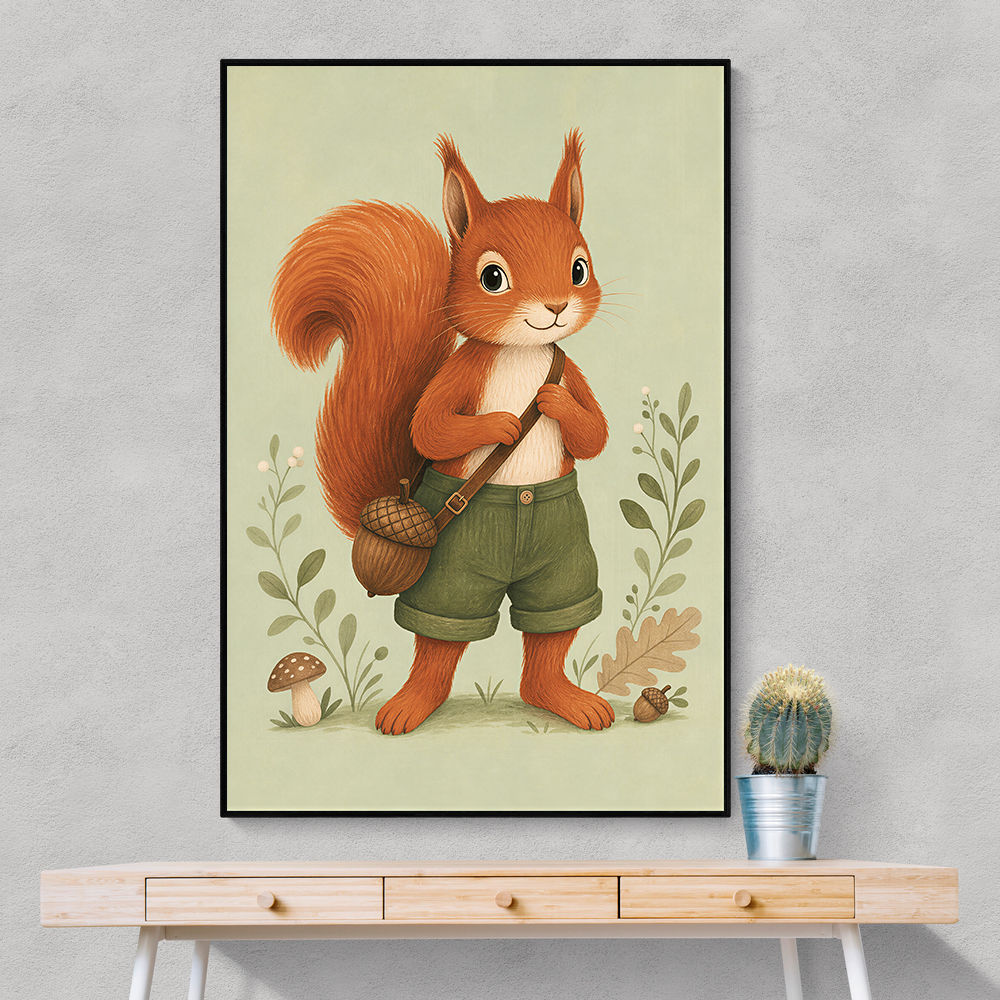 Squirrel With Acorn Bag