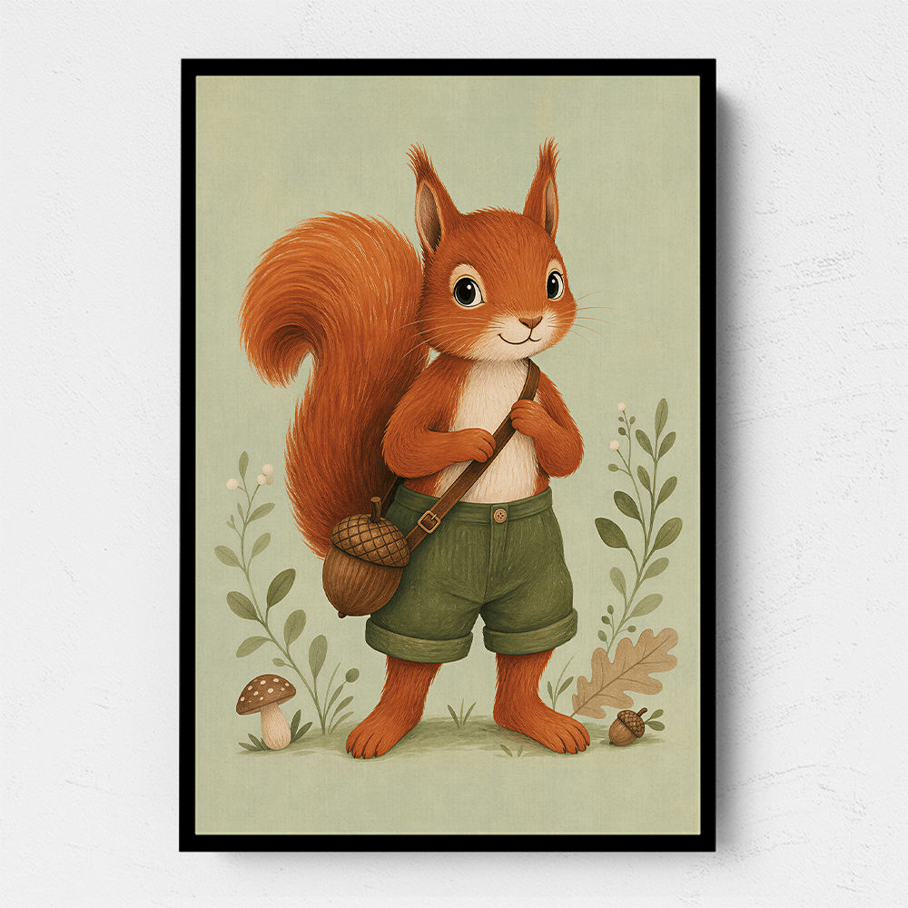 Squirrel With Acorn Bag