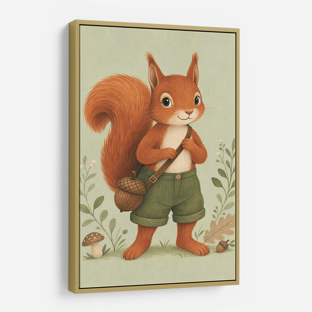 Squirrel With Acorn Bag