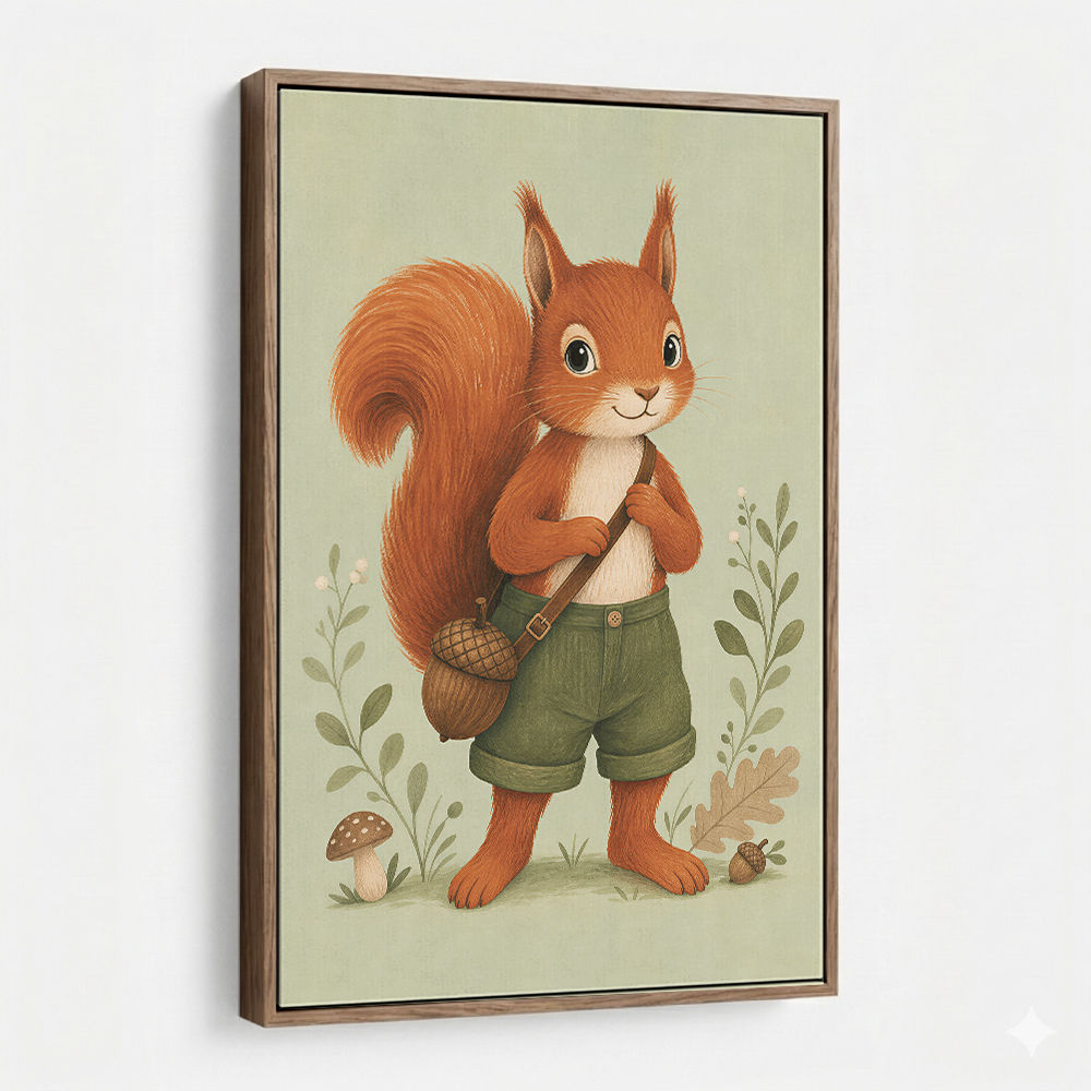 Squirrel With Acorn Bag