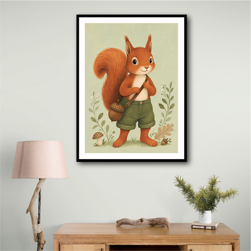 Squirrel With Acorn Bag