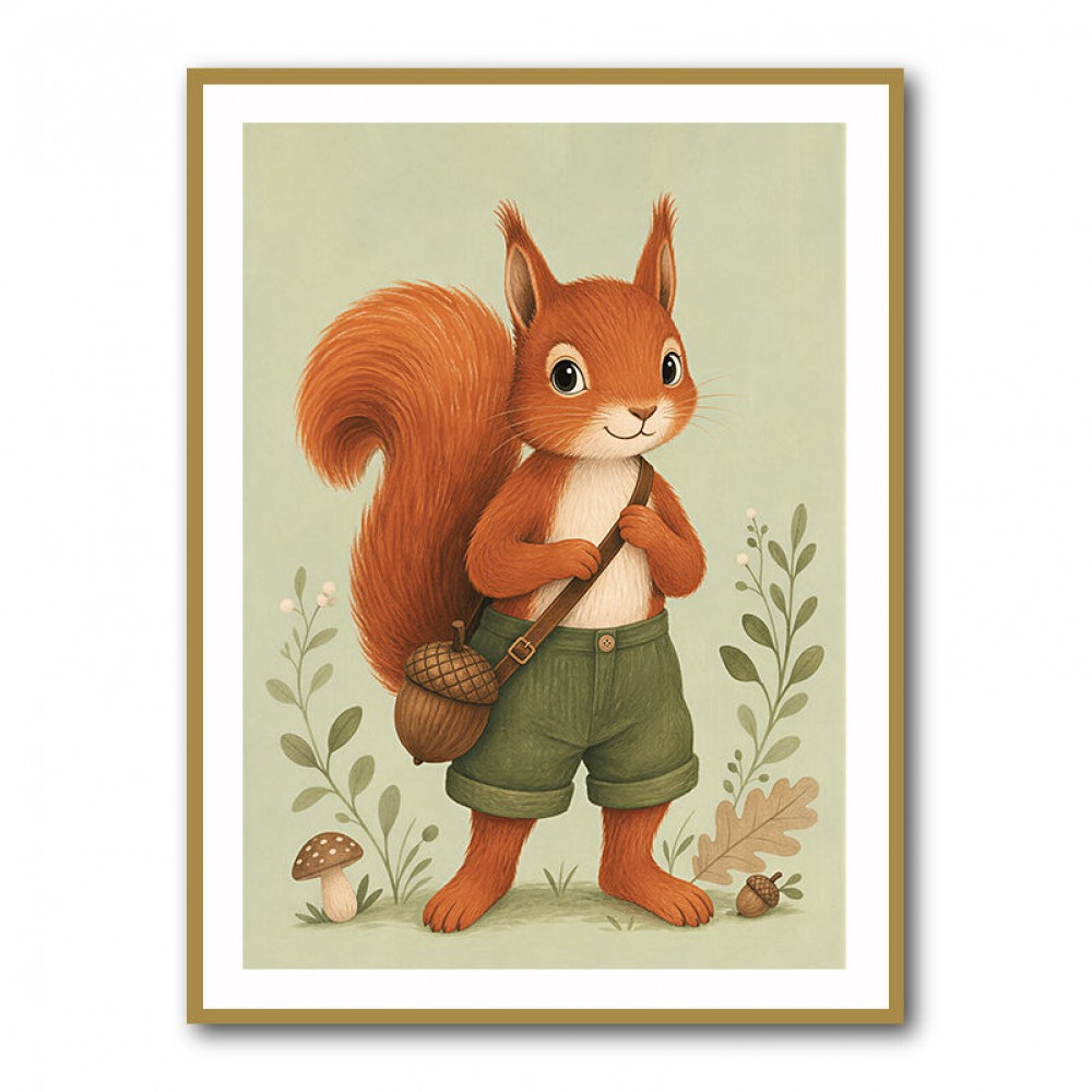 Squirrel With Acorn Bag