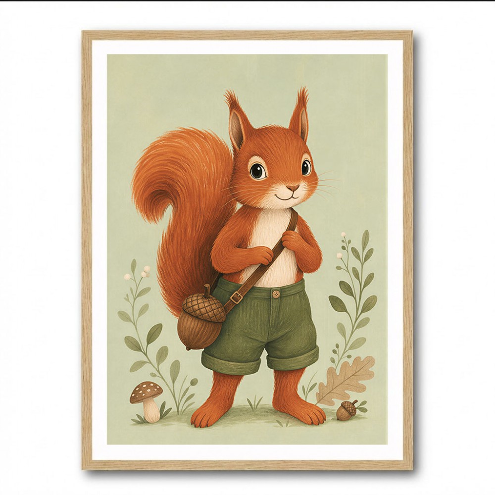 Squirrel With Acorn Bag