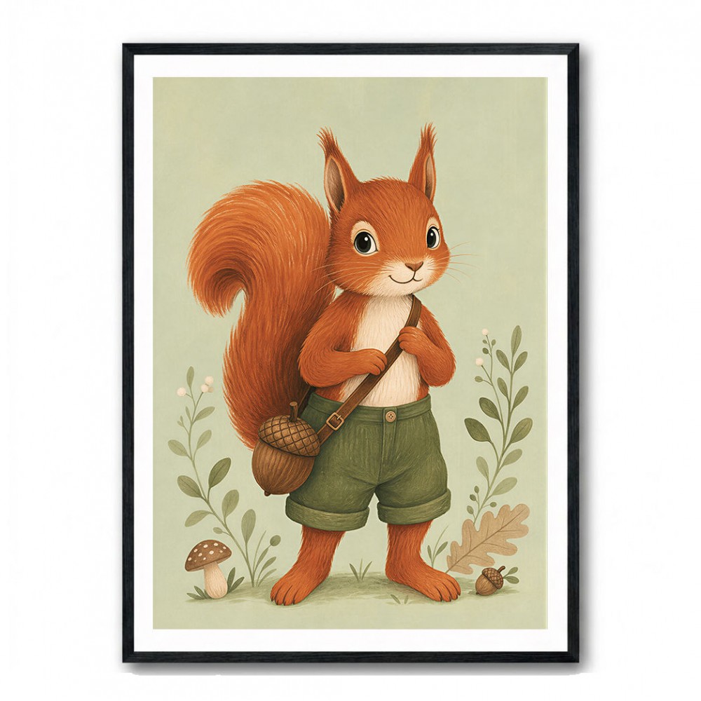 Squirrel With Acorn Bag
