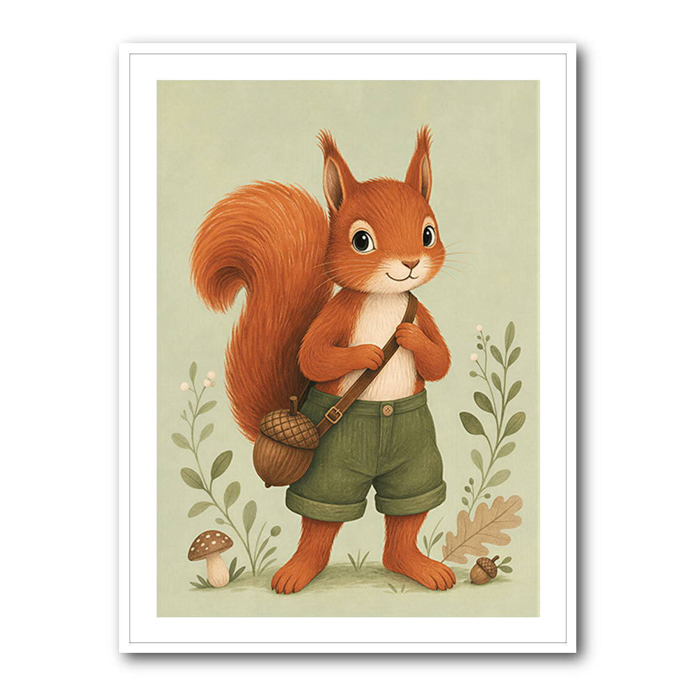Squirrel With Acorn Bag