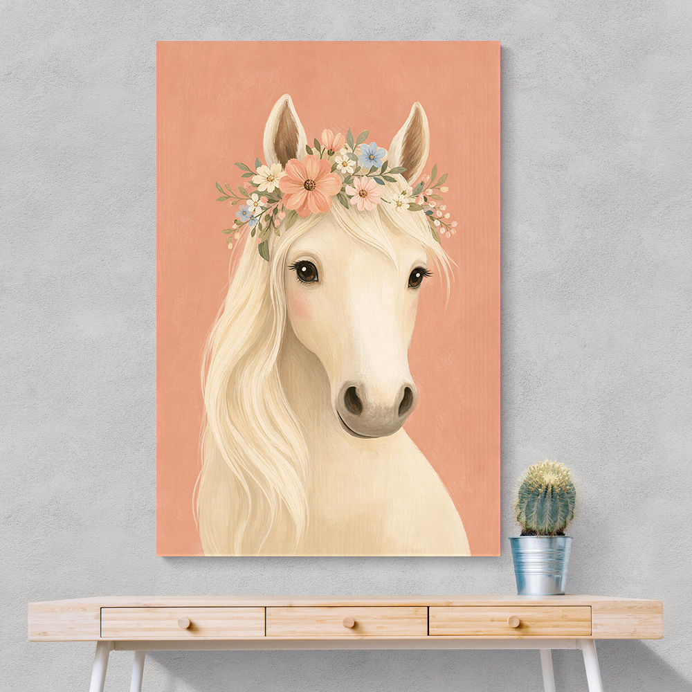 Horse With Flower Crown