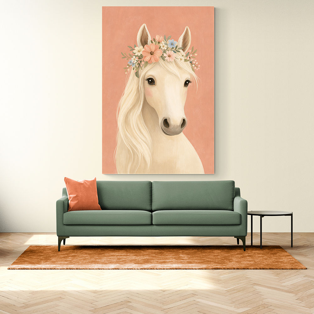 Horse With Flower Crown