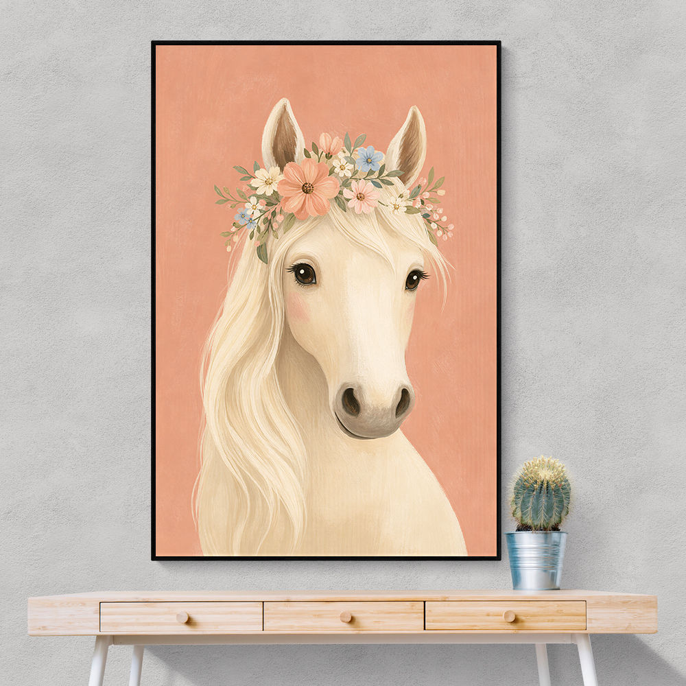 Horse With Flower Crown