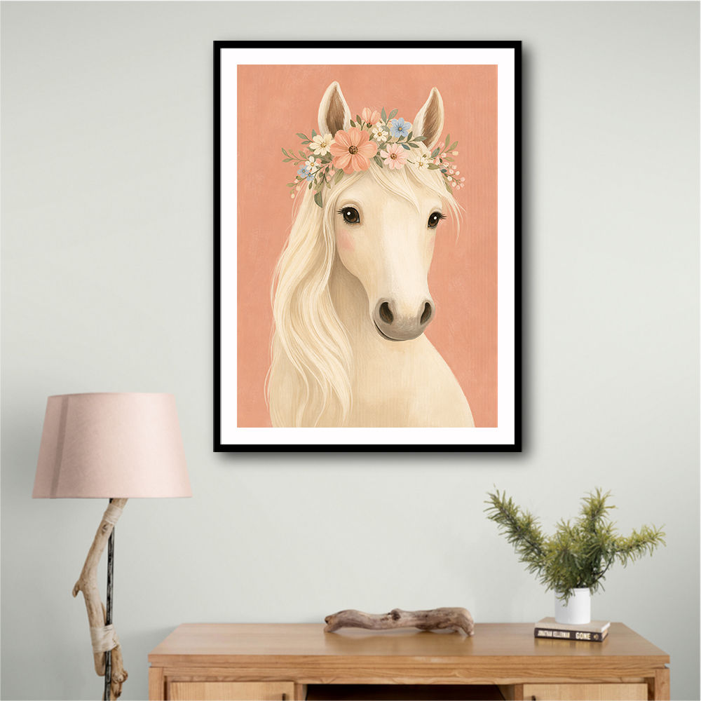 Horse With Flower Crown