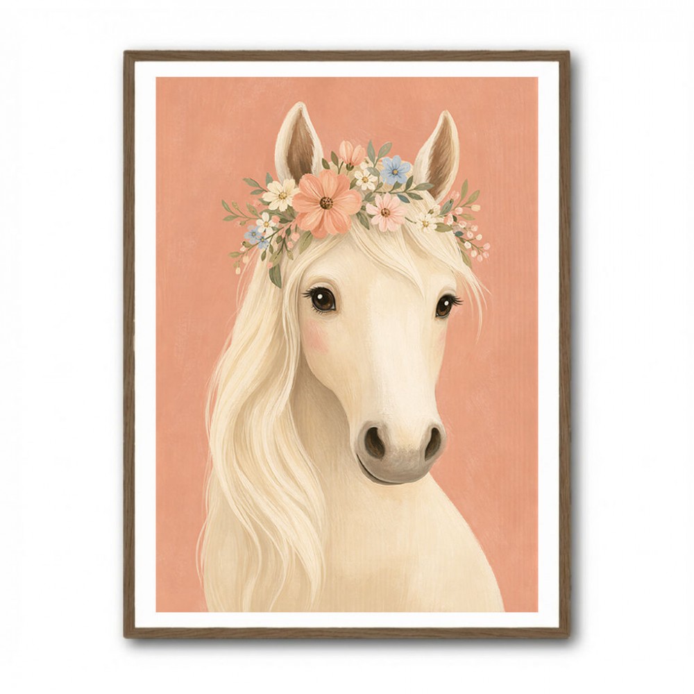 Horse With Flower Crown