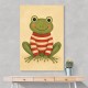 Frog in Striped Jumper
