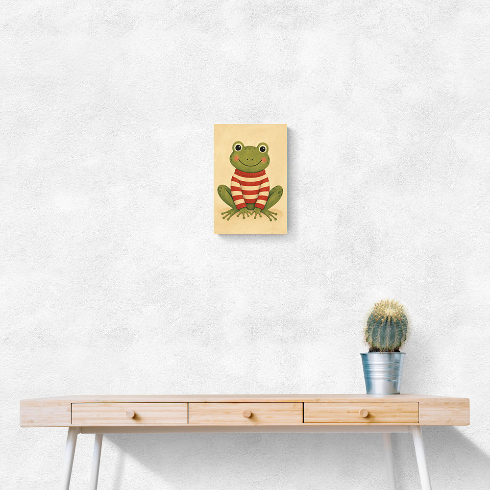 Frog in Striped Jumper