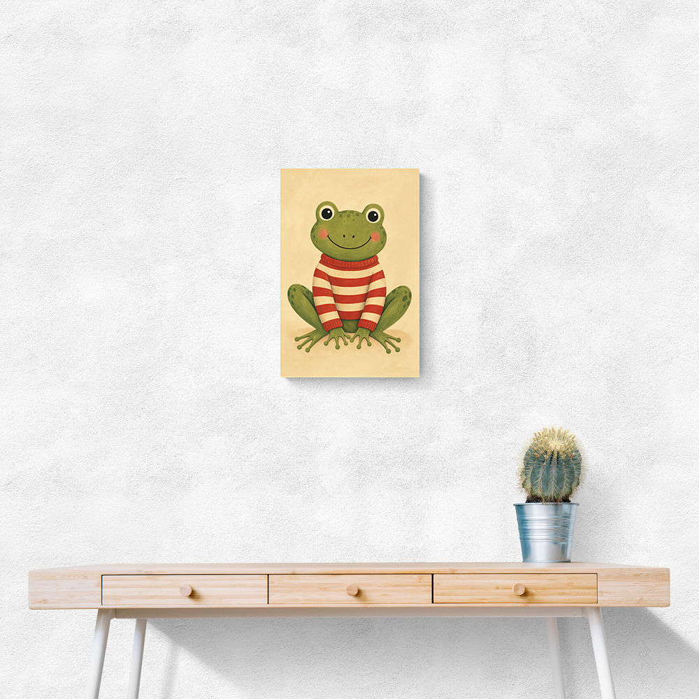 Frog in Striped Jumper