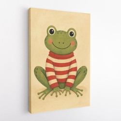 Frog in Striped Jumper