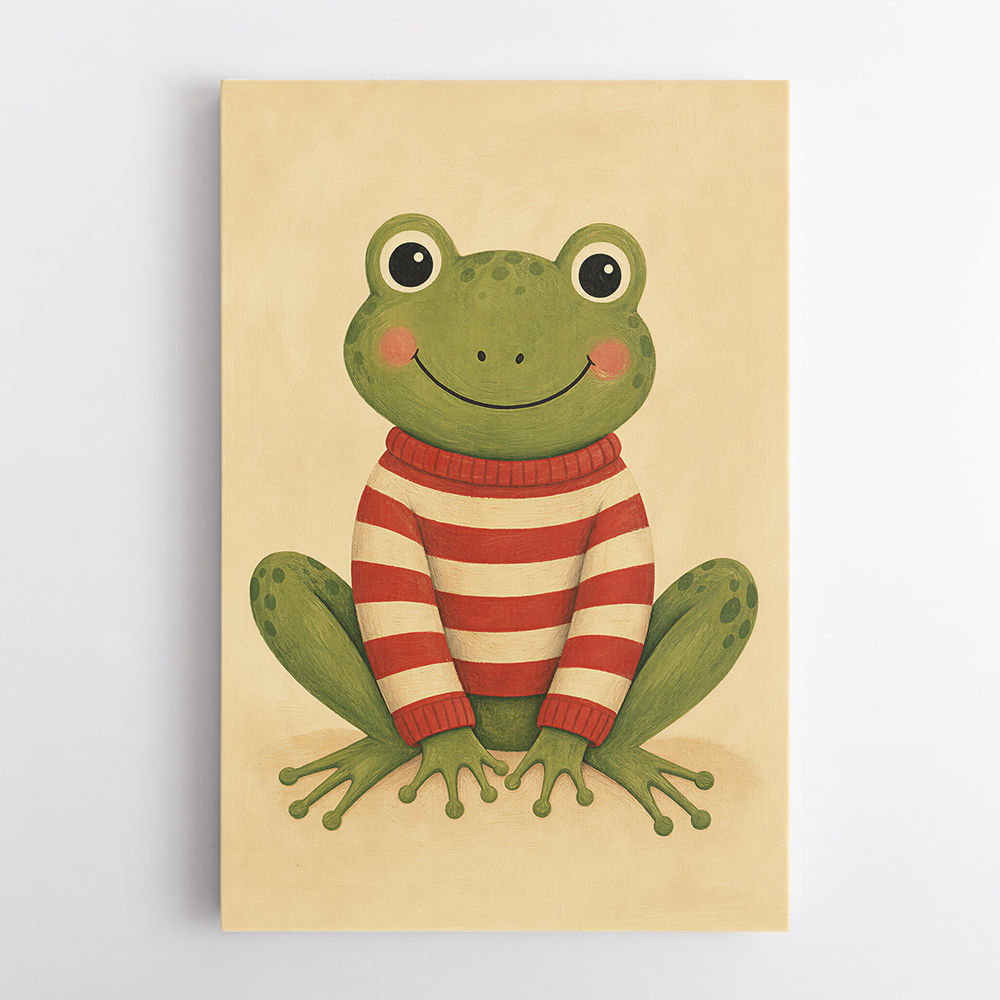 Frog in Striped Jumper