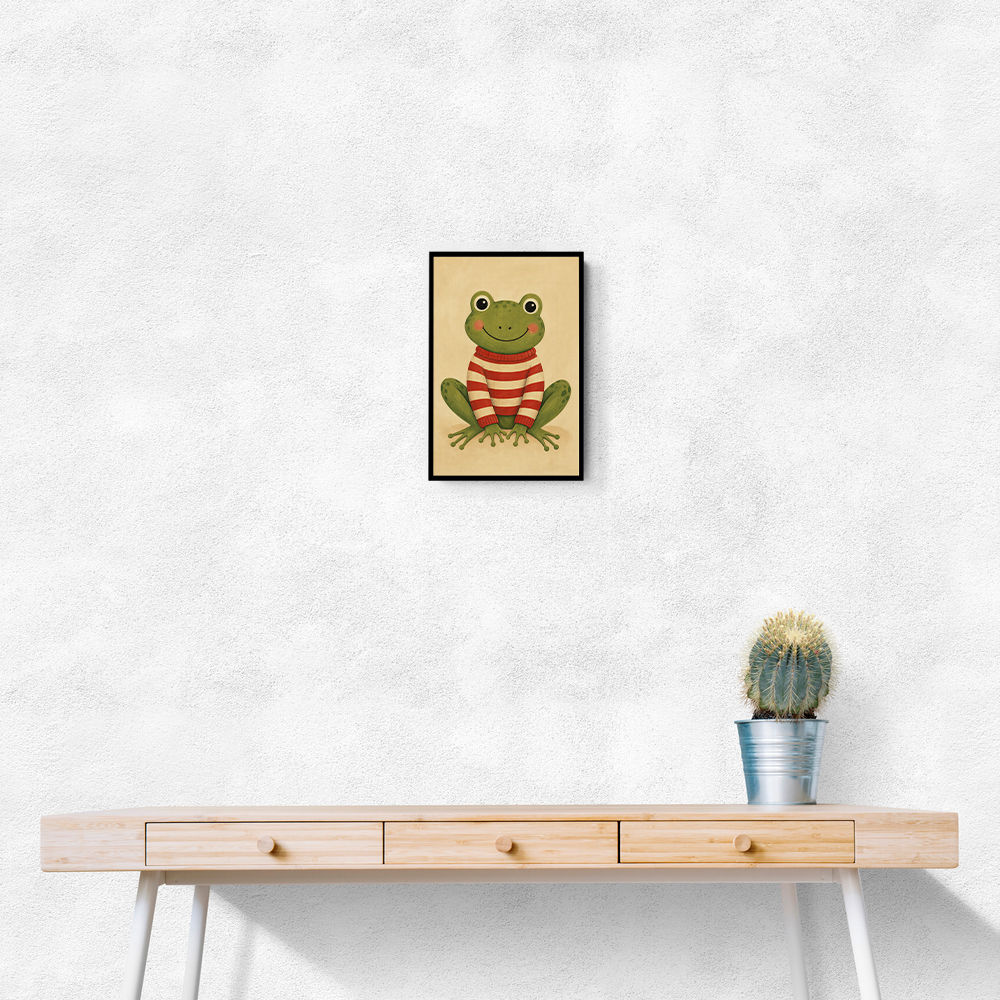 Frog in Striped Jumper
