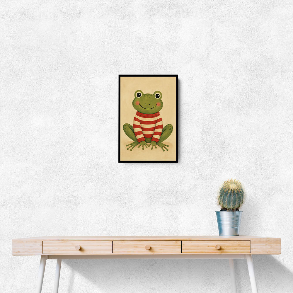 Frog in Striped Jumper