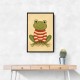 Frog in Striped Jumper