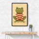 Frog in Striped Jumper