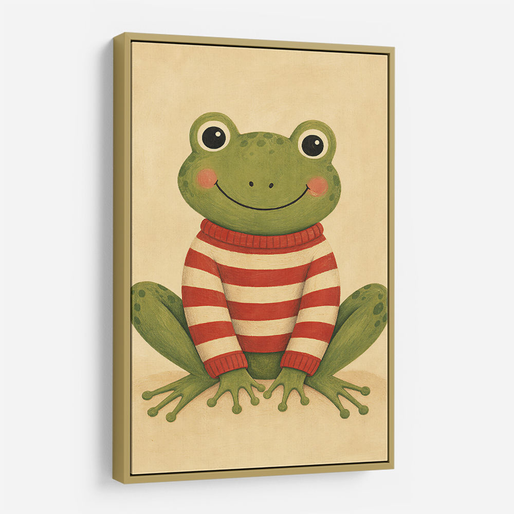 Frog in Striped Jumper