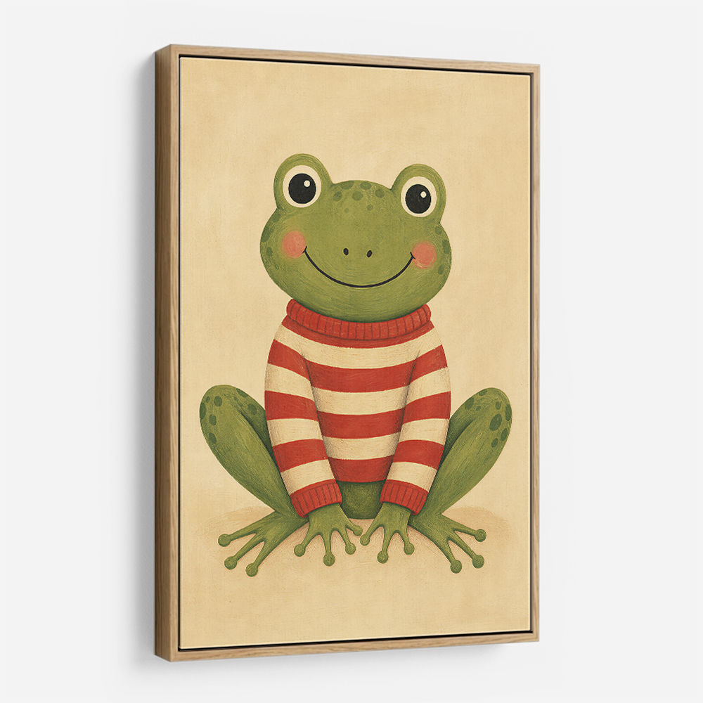 Frog in Striped Jumper