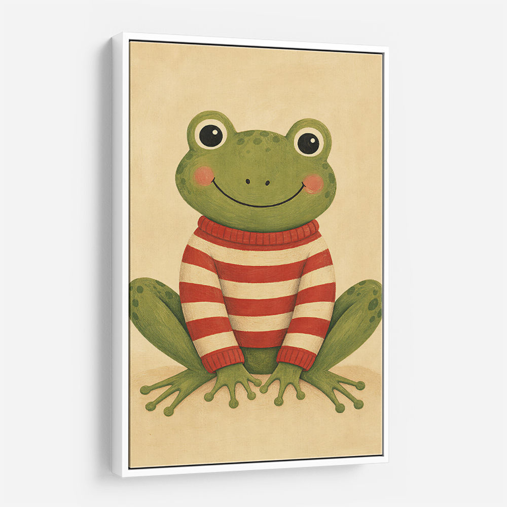 Frog in Striped Jumper