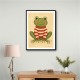 Frog in Striped Jumper