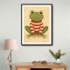 Frog in Striped Jumper