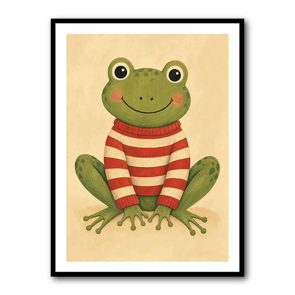 Frog in Striped Jumper