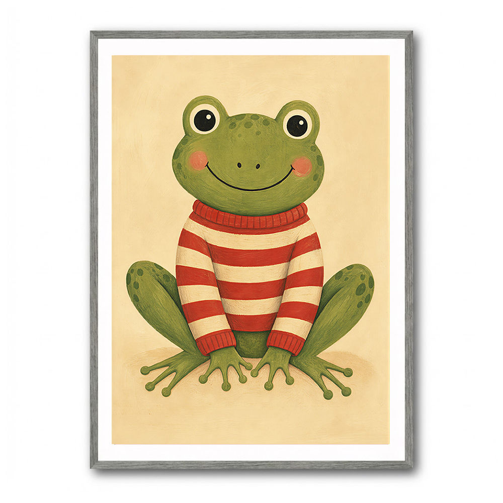 Frog in Striped Jumper