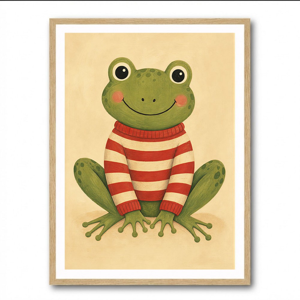 Frog in Striped Jumper