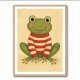 Frog in Striped Jumper