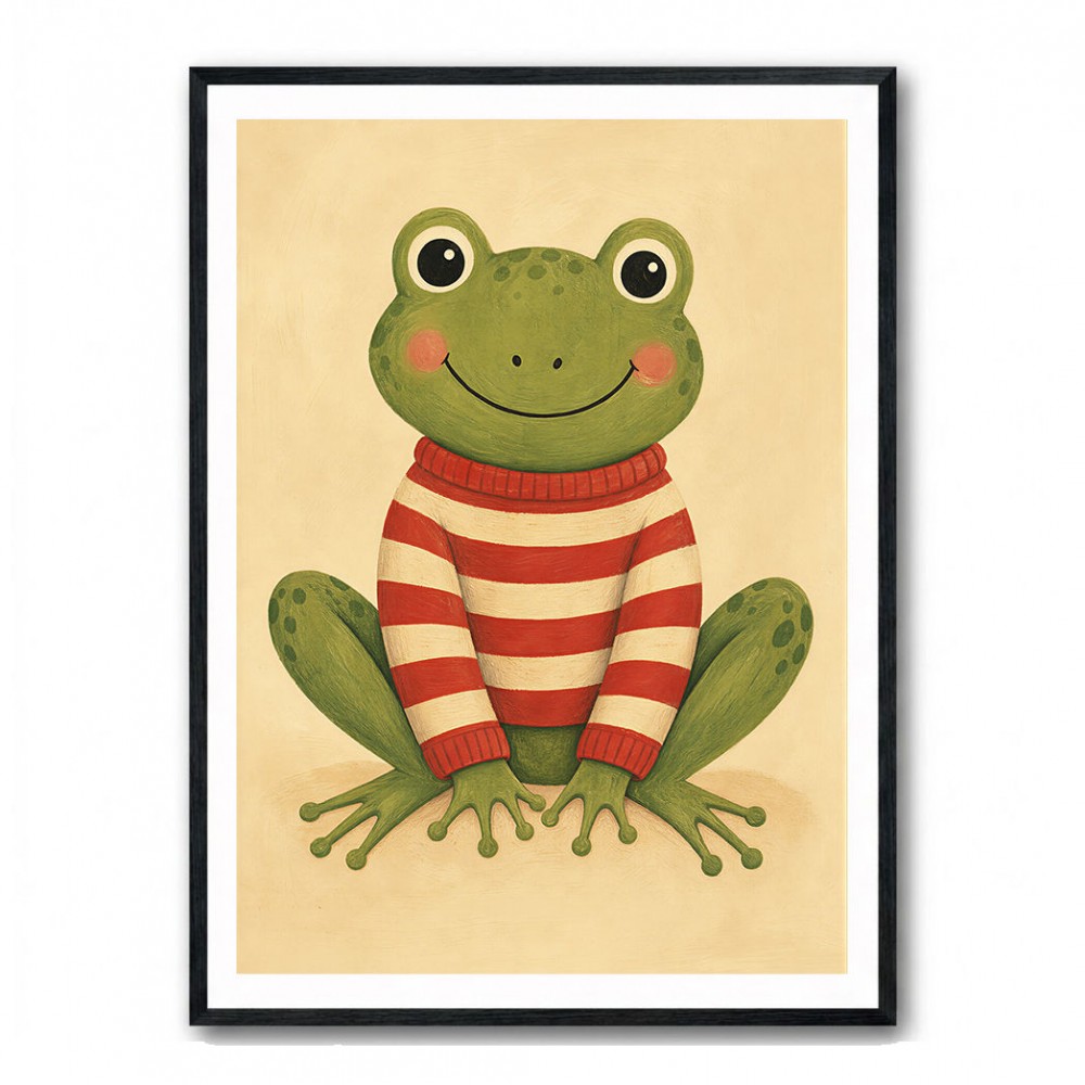 Frog in Striped Jumper
