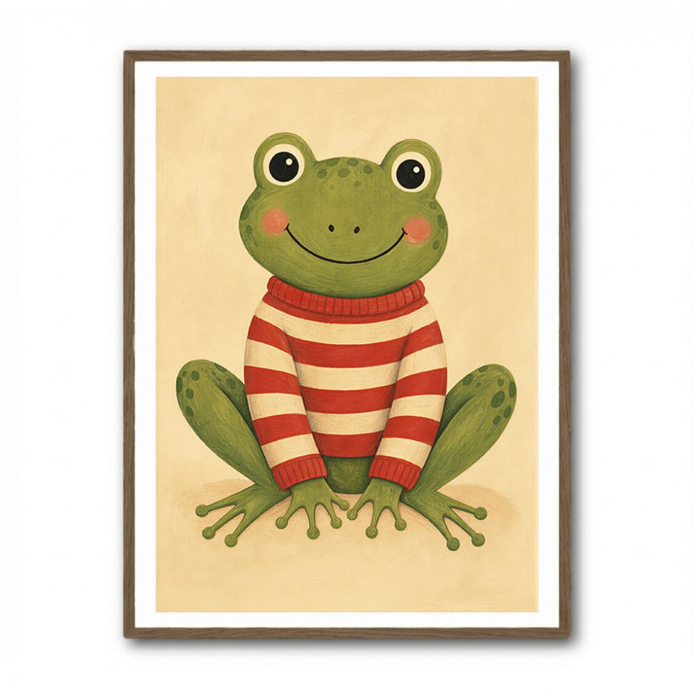 Frog in Striped Jumper