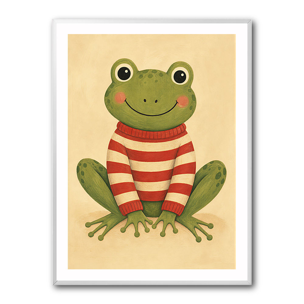 Frog in Striped Jumper