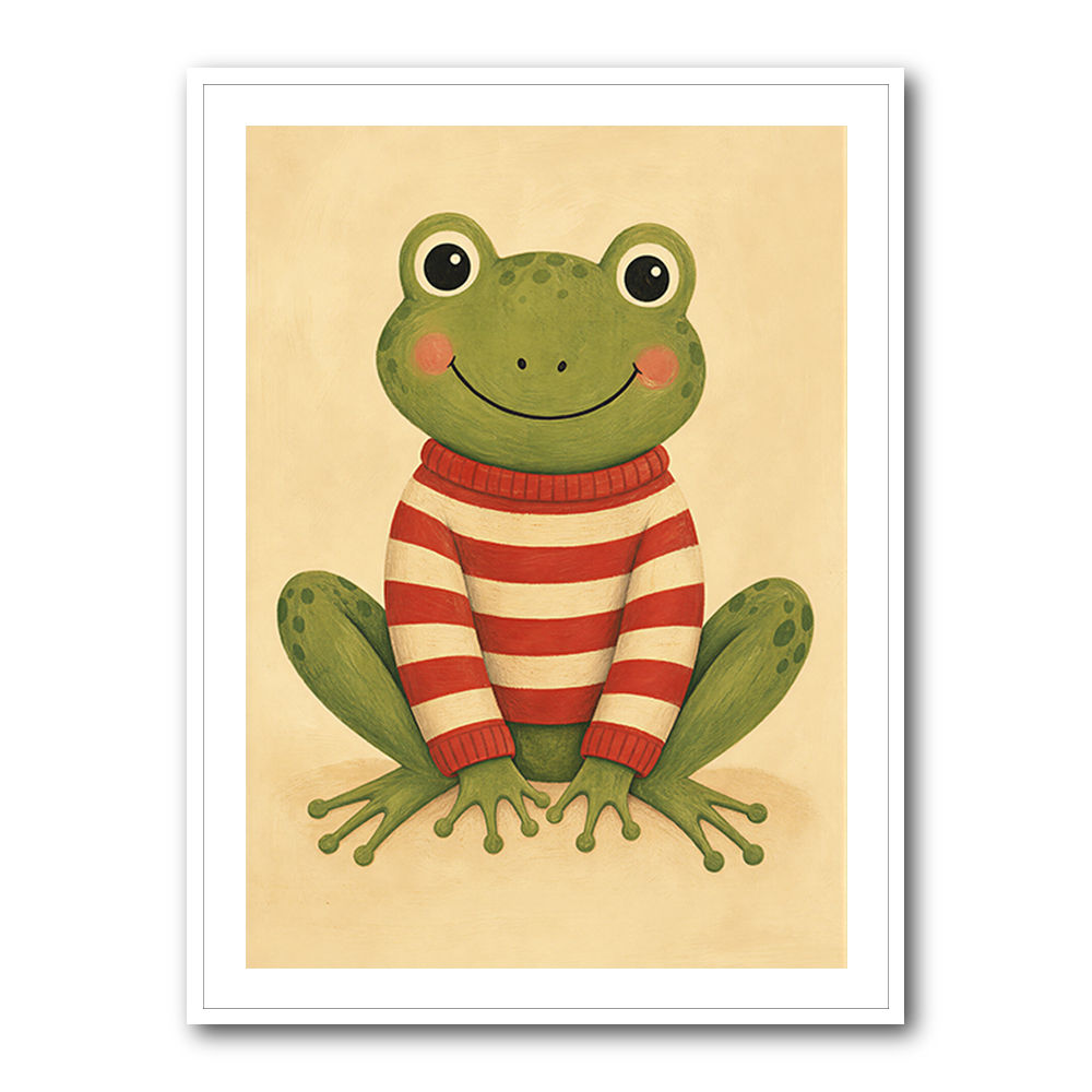 Frog in Striped Jumper