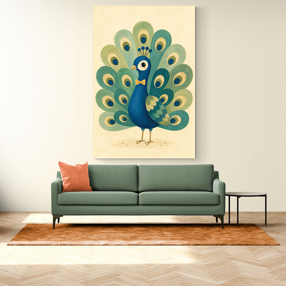 Peacock With Bow Tie