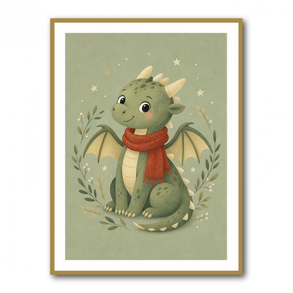 Baby Dragon With Scarf