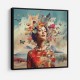 Beauty With Butterfly Crown Collage Wall Art