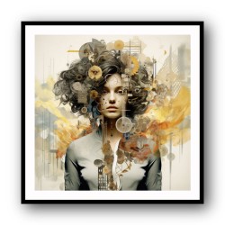 Woman Portrait Collage Wall Art