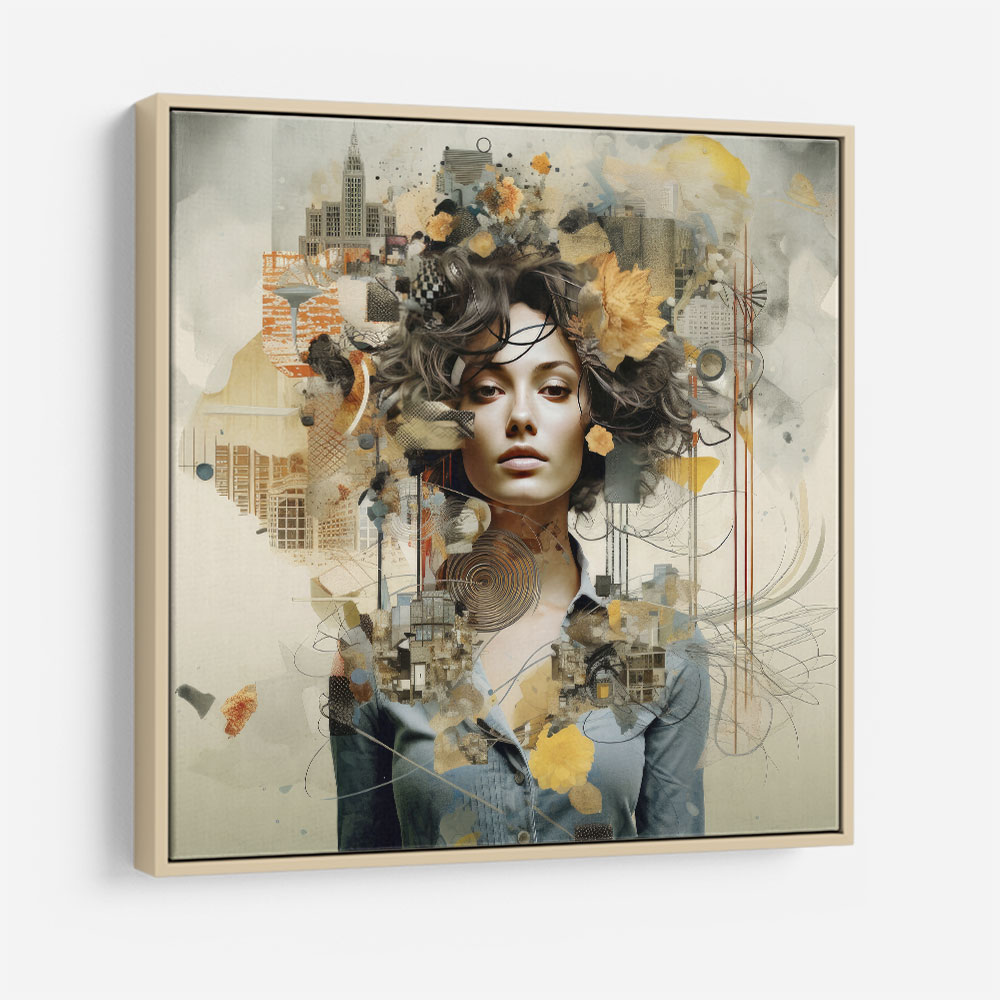 Woman Portrait 4 Collage Wall Art Woman Portrait 4 Collage Wall Art