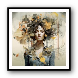 Woman Portrait 4 Collage Wall Art